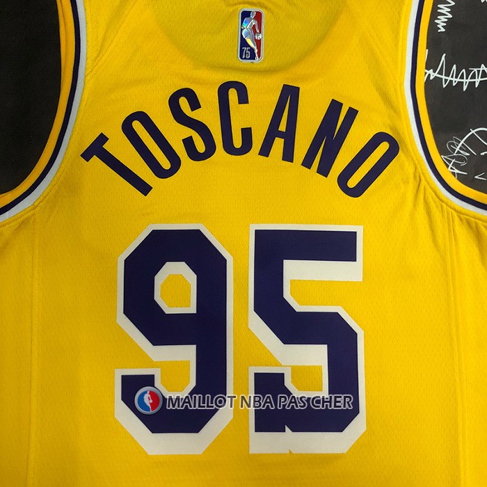 Maillot Los Angeles Lakers Juan Toscano-Anderson NO 95 75th Anniversary Icon 2021-22 Jaune